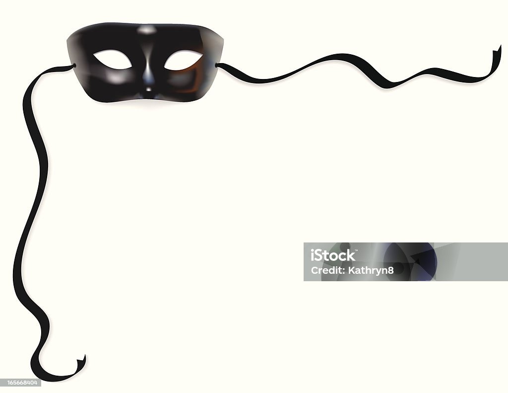 Black Mask Corner The mask is formed with a gradient mesh and the subtle shadows are formed with blends.  Included a large .jpg and .ai Masquerade Mask stock vector