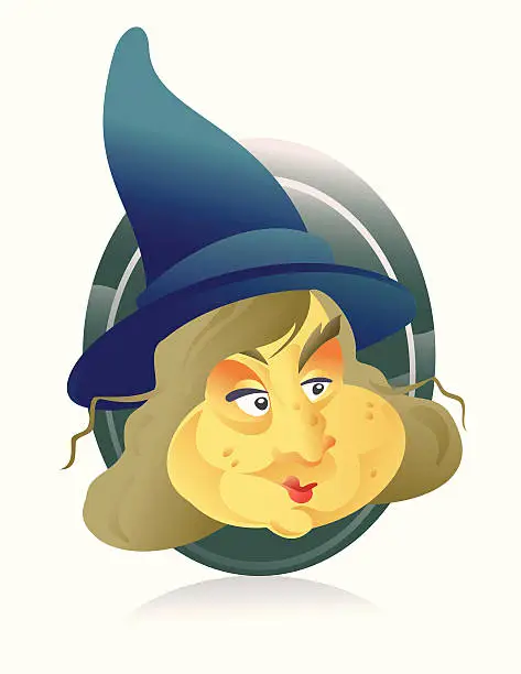 Vector illustration of witch