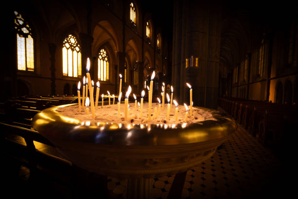 Beauty candles in the cathedral