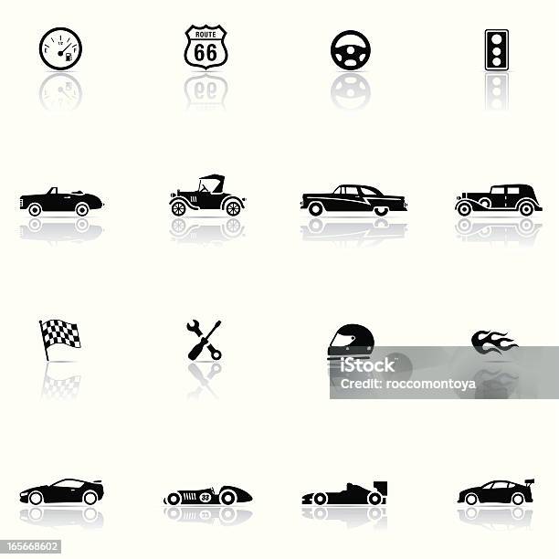 Icon Set Cars And Mechanics Stock Illustration - Download Image Now - Vintage Car, Icon Symbol, Vector