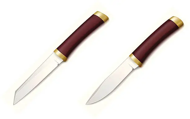 Vector illustration of Photorealistic Hunting Knife