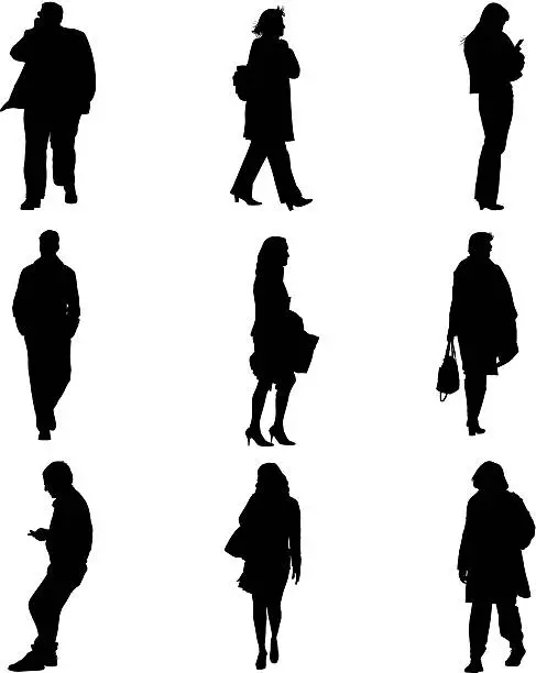 Vector illustration of People on street