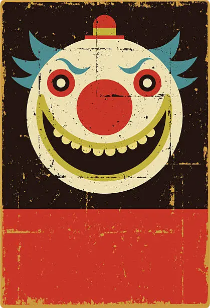 Vector illustration of Evil Clown Sign