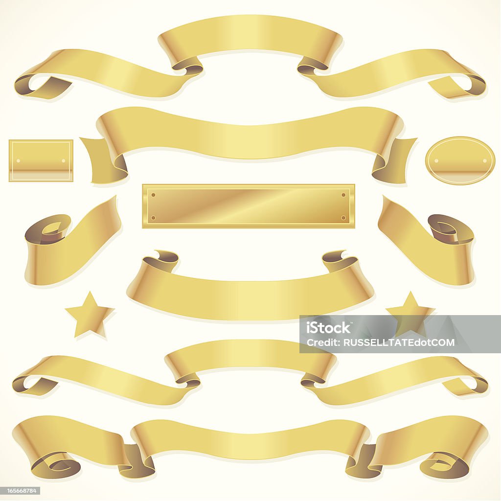 Twister-Złoty banery - Grafika wektorowa royalty-free (Kształt gwiazdy)