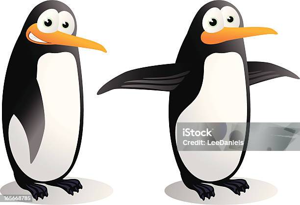 Pingwiny Kreskówka - Stockowe grafiki wektorowe i więcej obrazów Pingwin - Pingwin, Biały, Chłodny