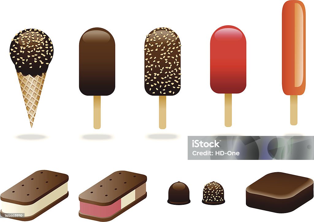 Ice Cream Variety Pack Cool Summer Treats! Ice Cream Sandwich stock vector