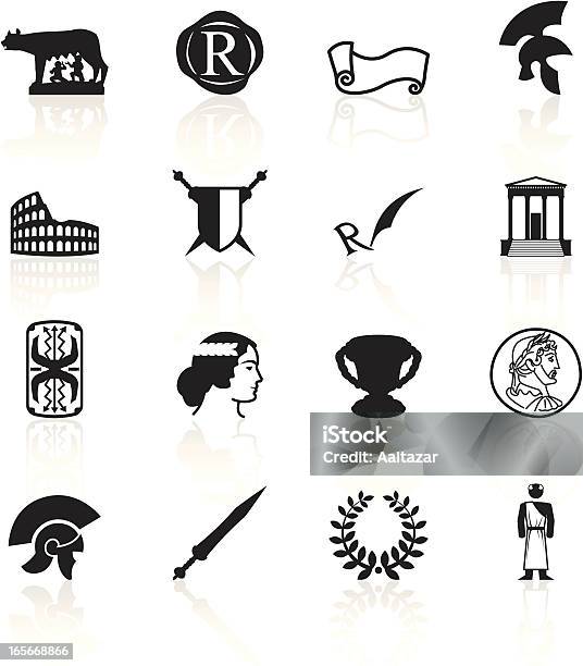Preto Símbolosimpério Romano - Arte vetorial de stock e mais imagens de Roma - Itália - Roma - Itália, Romano, Símbolo de ícone