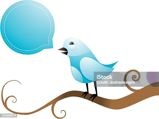 Oiseau Icône Vecteurs libres de droits et plus d'images vectorielles de Bleu - Bleu, Branche - Partie d'une plante, Brindille