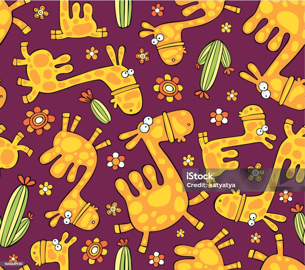 Two Camels Patterns Pattern With Cartoon Camels Stock Illustration - Download Image Now ...