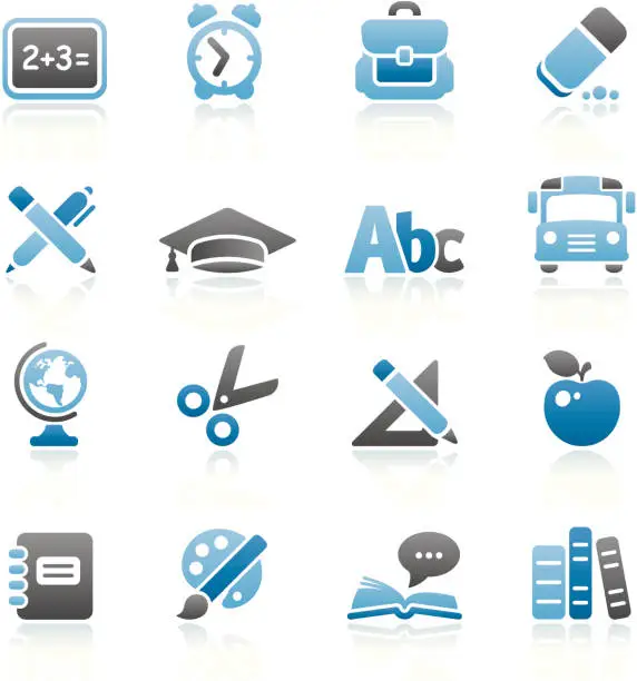 Vector illustration of Bluesico - Set 14 (Education)