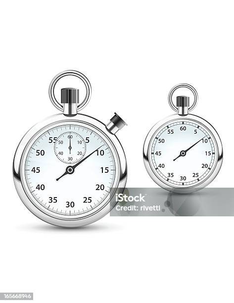 Chrome Stopwatch Stock Illustration - Download Image Now - Chrome, Illustration, Instrument of Time