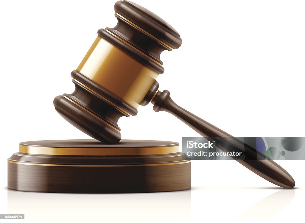 Judge gavel Vector illustration of classic judge banging gavel Gavel stock vector