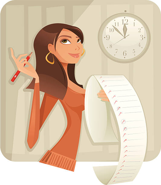 Making a List Woman and background are layered separately. JPG file in a high resolution also available. ear piercing clip art stock illustrations