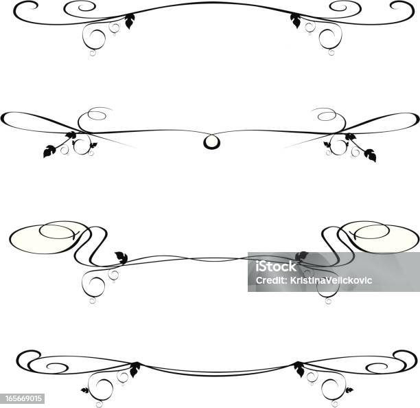 Декоративные Линии — стоковая векторная графика и другие изображения на тему В ряд - В ряд, Линия, Свиток