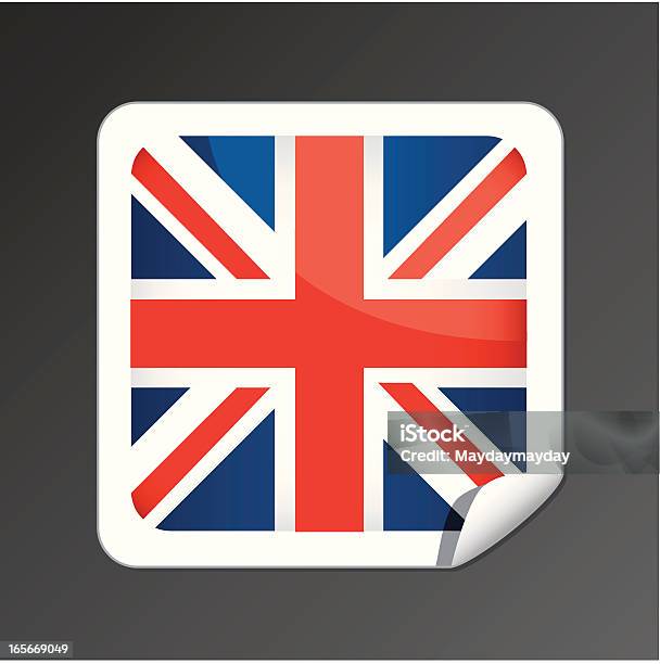 Botão De Bandeira Da Grãbretanha - Arte vetorial de stock e mais imagens de Bandeira - Bandeira, Bandeira Inglesa, Conceito