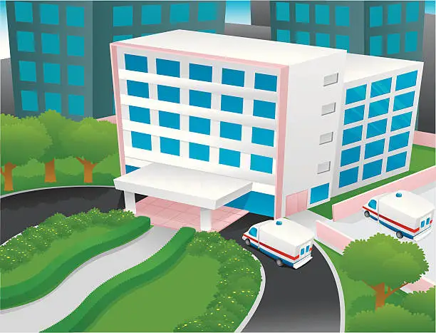 Vector illustration of Hospital