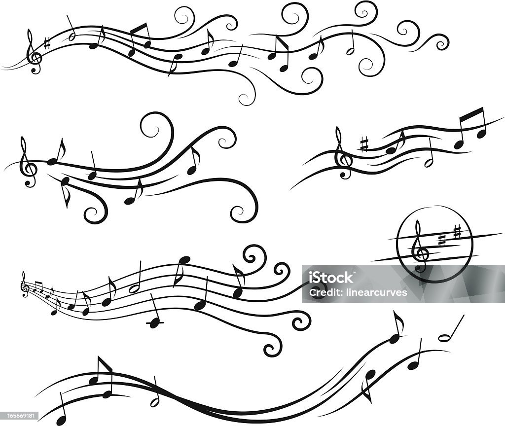 Music design elements Music design elements. Musical Note stock vector