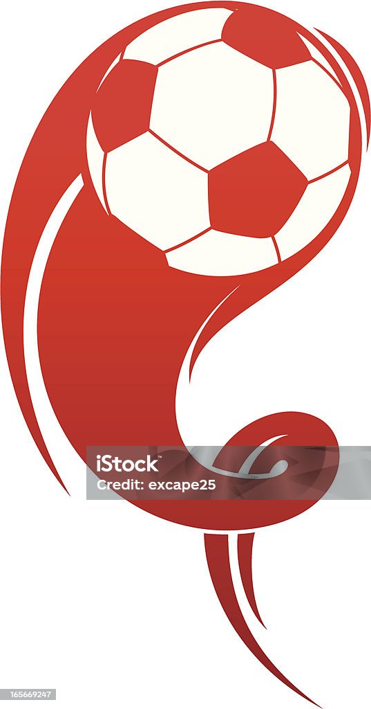 Twist soccer Motion spinning of the soccer. Flying stock vector