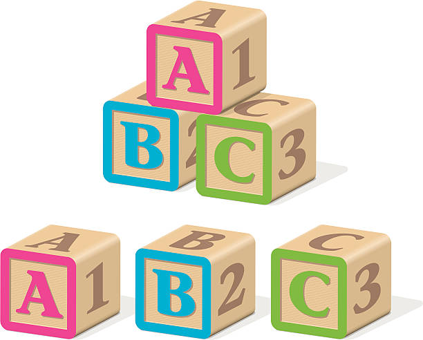 ABC Letter Blocks vector art illustration