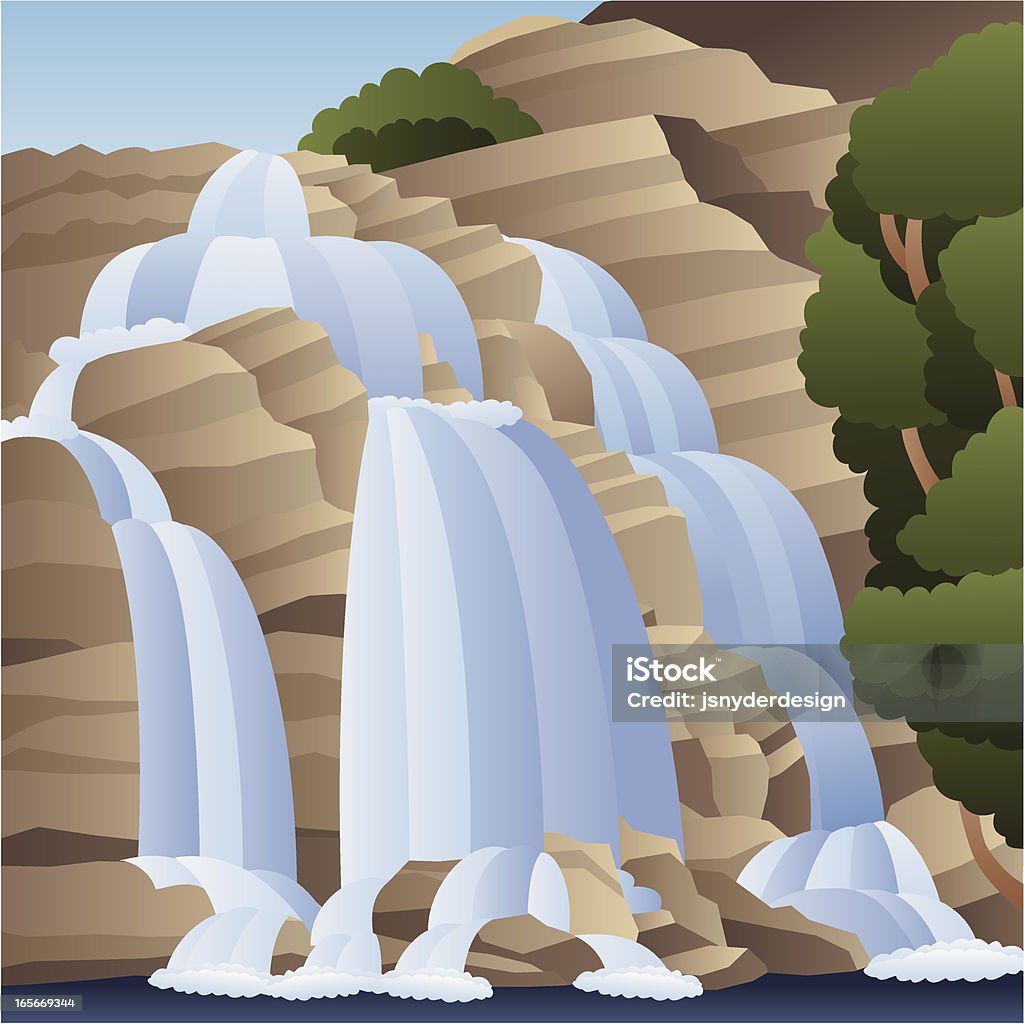 Cascata - arte vettoriale royalty-free di Cascata