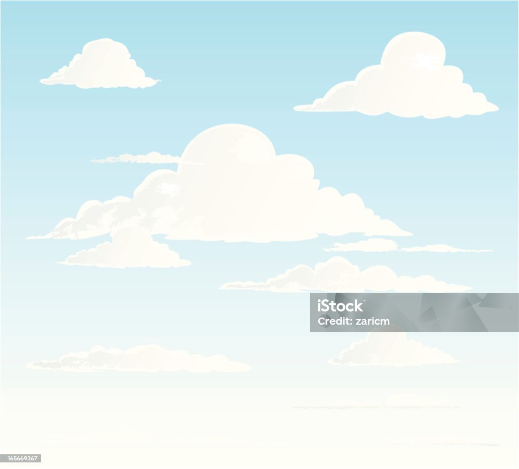 Paisaje con nubes - arte vectorial de Aire libre libre de derechos