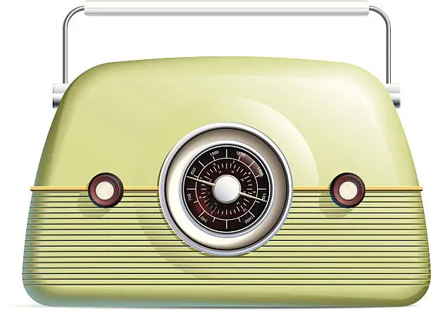 Vector illustration of sixties radio