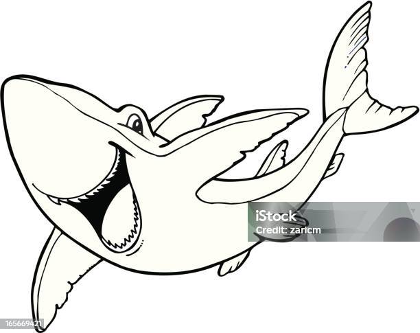 Requin Vecteurs libres de droits et plus d'images vectorielles de Requin - Requin, Contour, Sourire