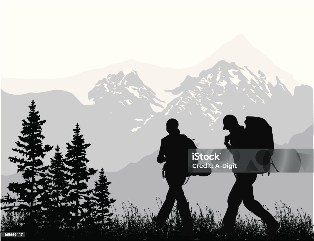 Hiking - Grafika wektorowa royalty-free (Wędrować)