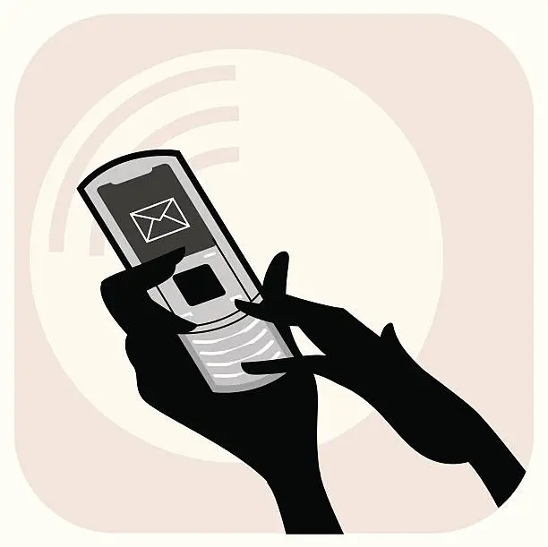 Vector illustration of Texting