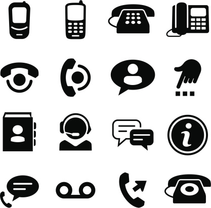 Phone and call center icons. Vector icons for video, mobile apps, Web sites and print projects. See more in this series.