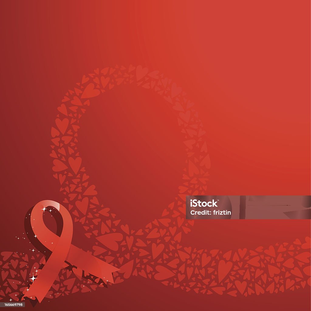 Nastro rosso - arte vettoriale royalty-free di AIDS