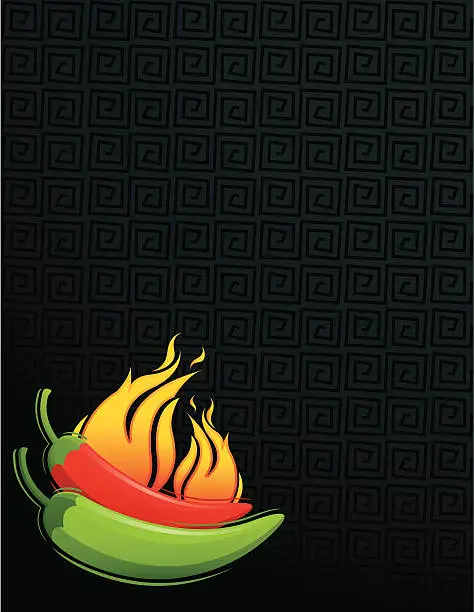 Vector illustration of Chili Pepper Background