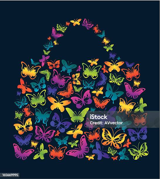 Бабочки Сумка — стоковая векторная графика и другие изображения на тему Бабочка - Бабочка, Без людей, Векторная графика