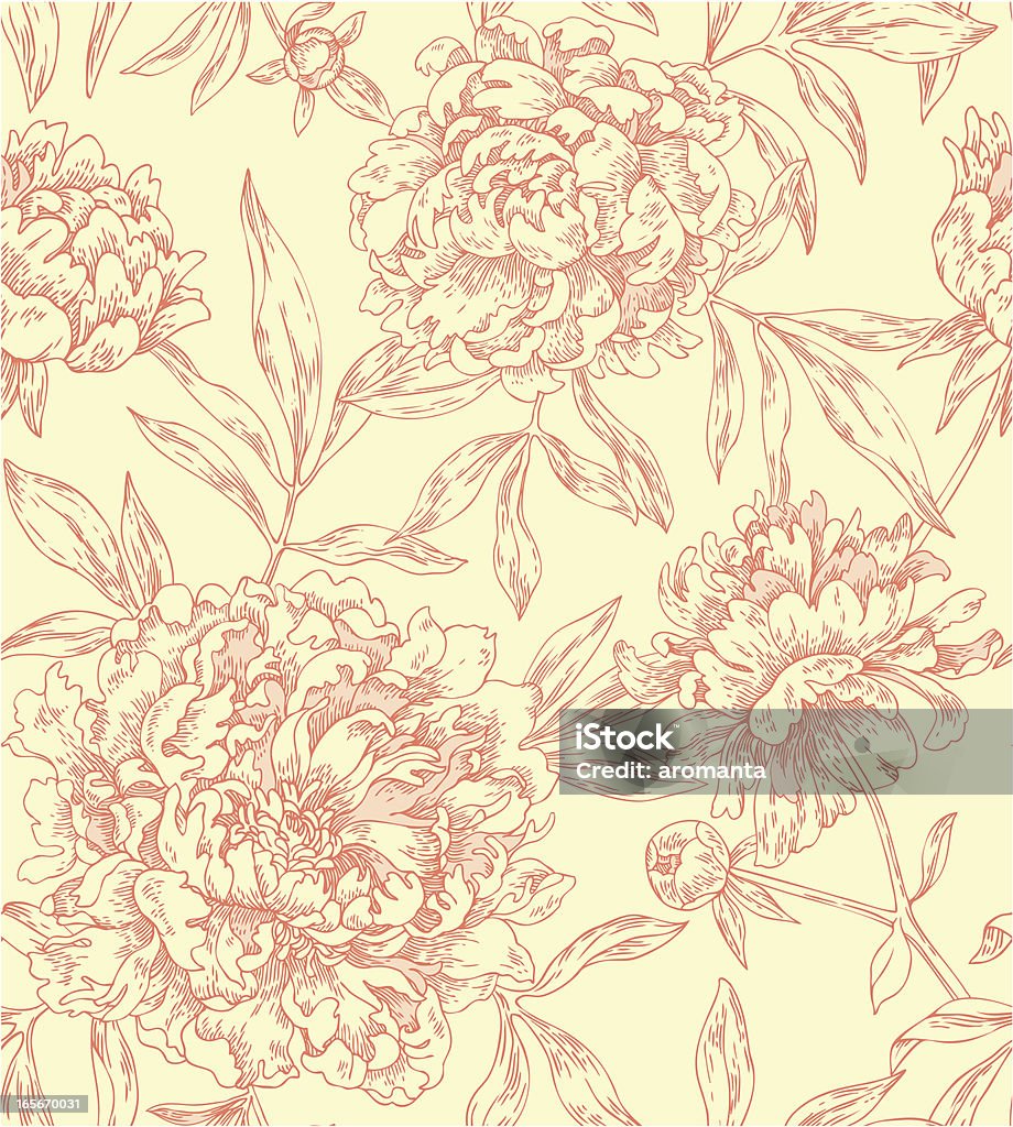 Pean Pattern Seamless Pattern With Peonies Stock Illustration - Download Image Now ...