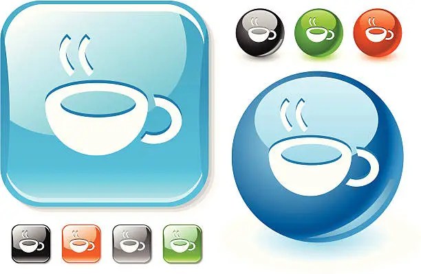 Vector illustration of Tea break icon set