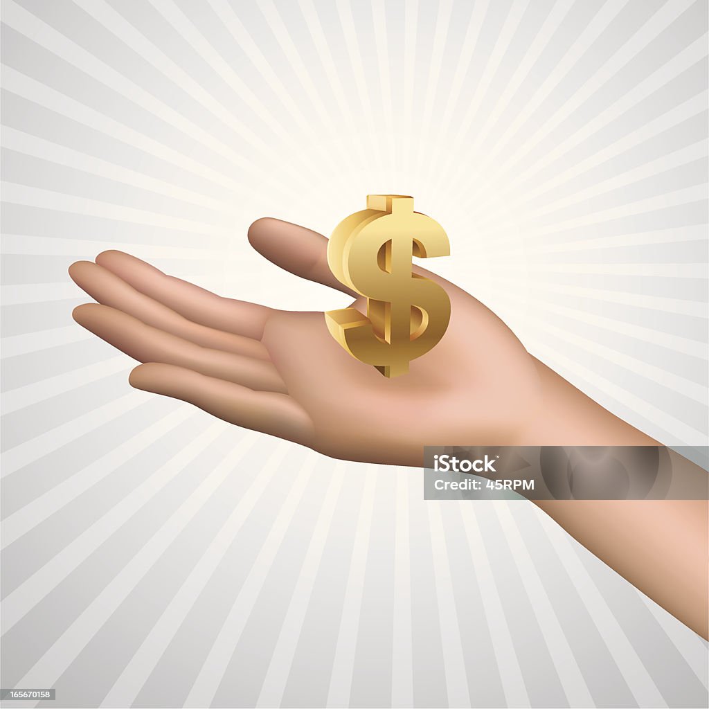 Concepts - Money On Hand A conceptual image shows receiving money, all object are individual fully editable. ZIP contain hires jpg, AI 10 & AI CS2. Achievement stock vector