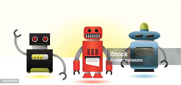 Robots Stock Illustration - Download Image Now - Color Image, Computer, Concepts & Topics