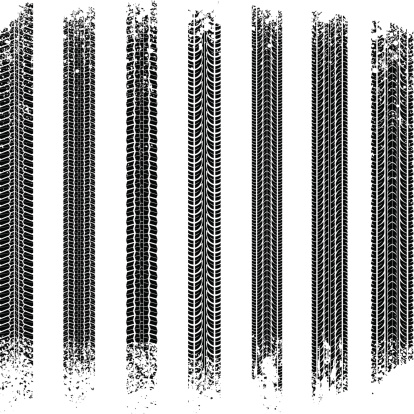 Various tyre track marks.