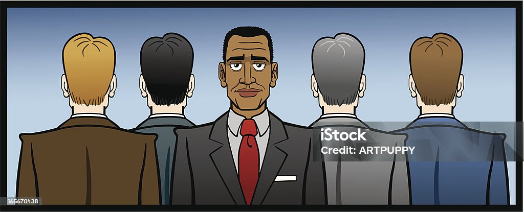 African American Businessman Great illustration of an African American businessman. Perfect for a business or career illustration. EPS and JPEG files included. Be sure to view my other illustrations, thanks! Racism stock vector