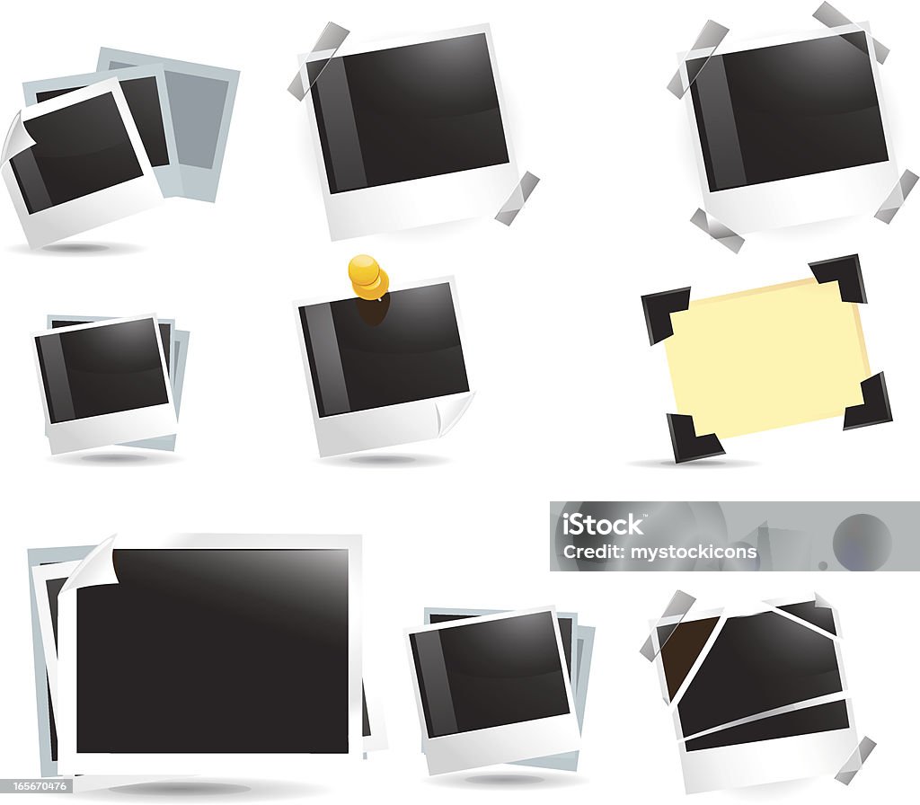 Photos A set of modern photographic elements Image Montage stock vector