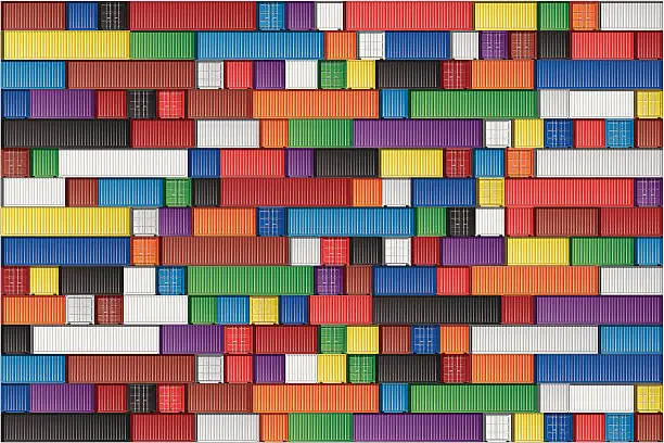 Vector illustration of Arrangement of blocks in multiple colors