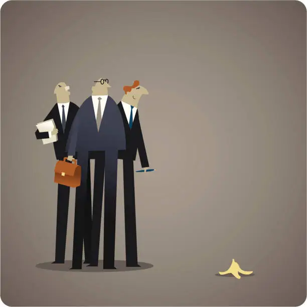 Vector illustration of Lawyers Await