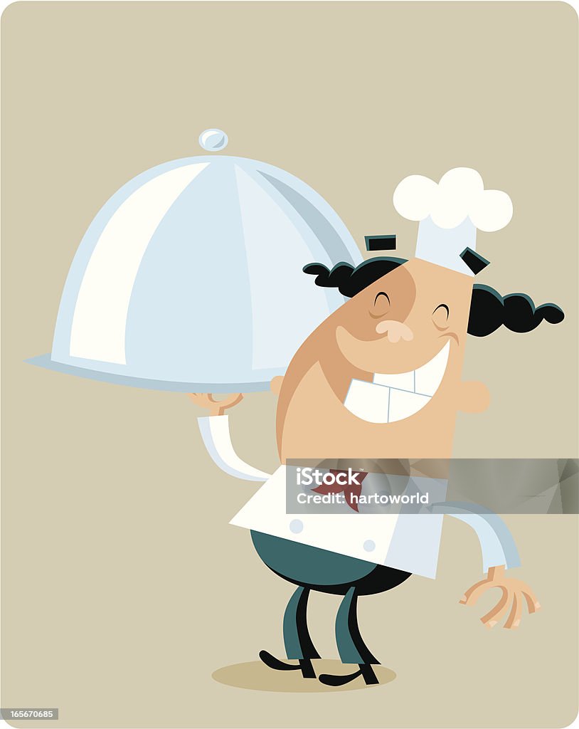 Heureux Chef propose quelque chose de spécial. - clipart vectoriel de Aliment libre de droits