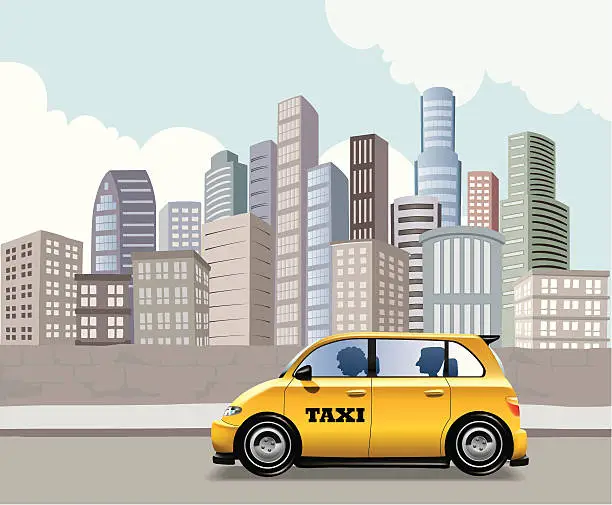 Vector illustration of City Taxi