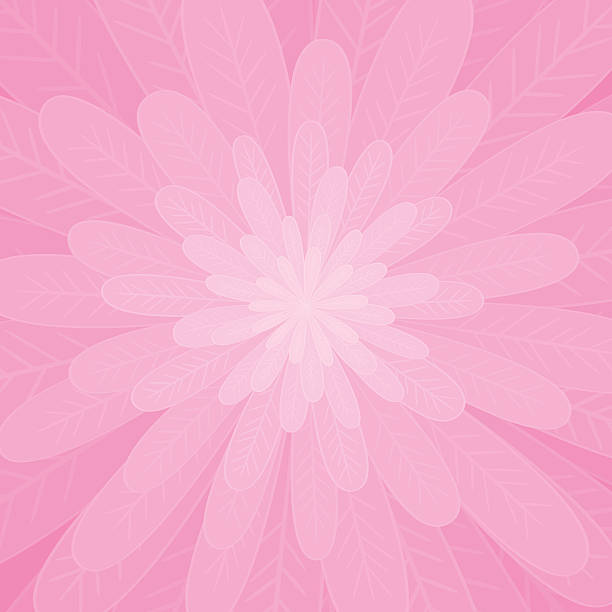 Pink flower vector art illustration