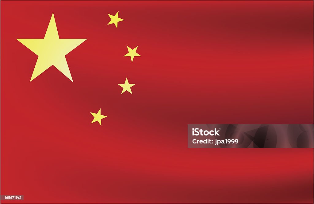 Chinesische Flagge - Lizenzfrei Chinesische Flagge Vektorgrafik