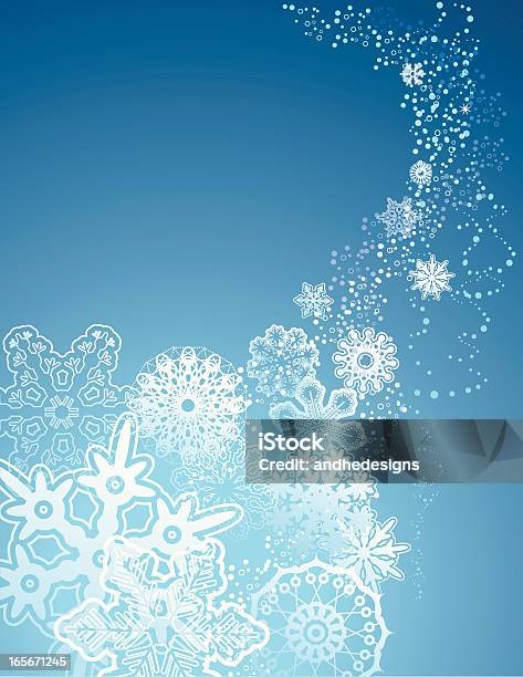 Carte De Noël Avec Flocon De Neige Vecteurs libres de droits et plus d'images vectorielles de Blanc - Blanc, Bleu, Flocon de neige - Neige