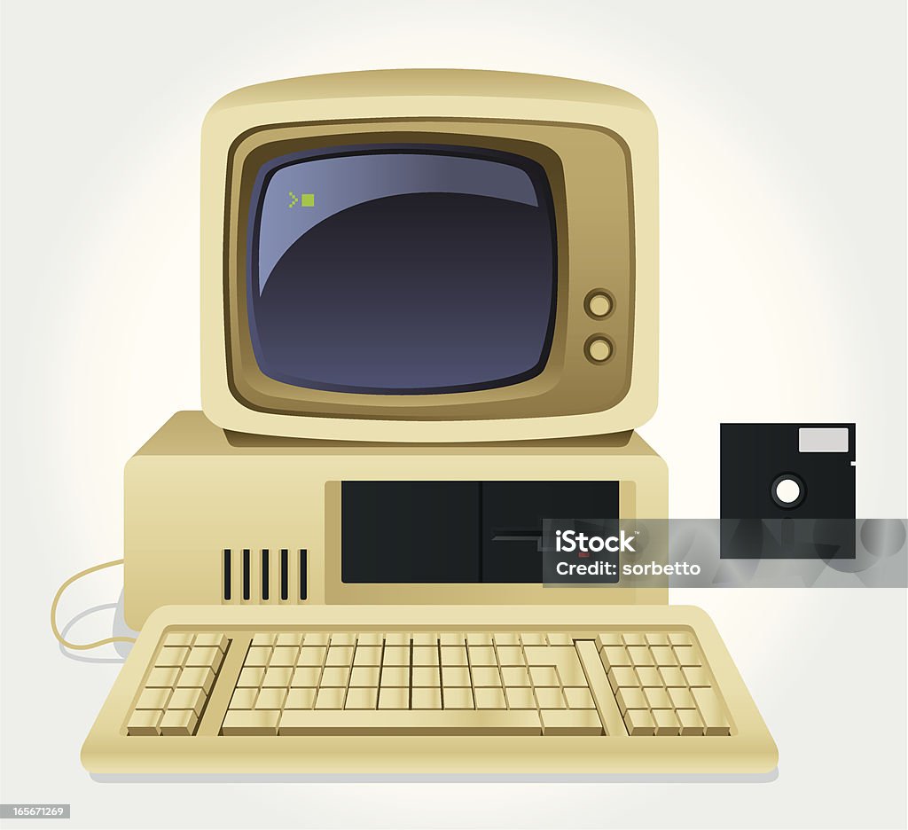 Old Computer Stock Illustration - Download Image Now - Computer, The ...