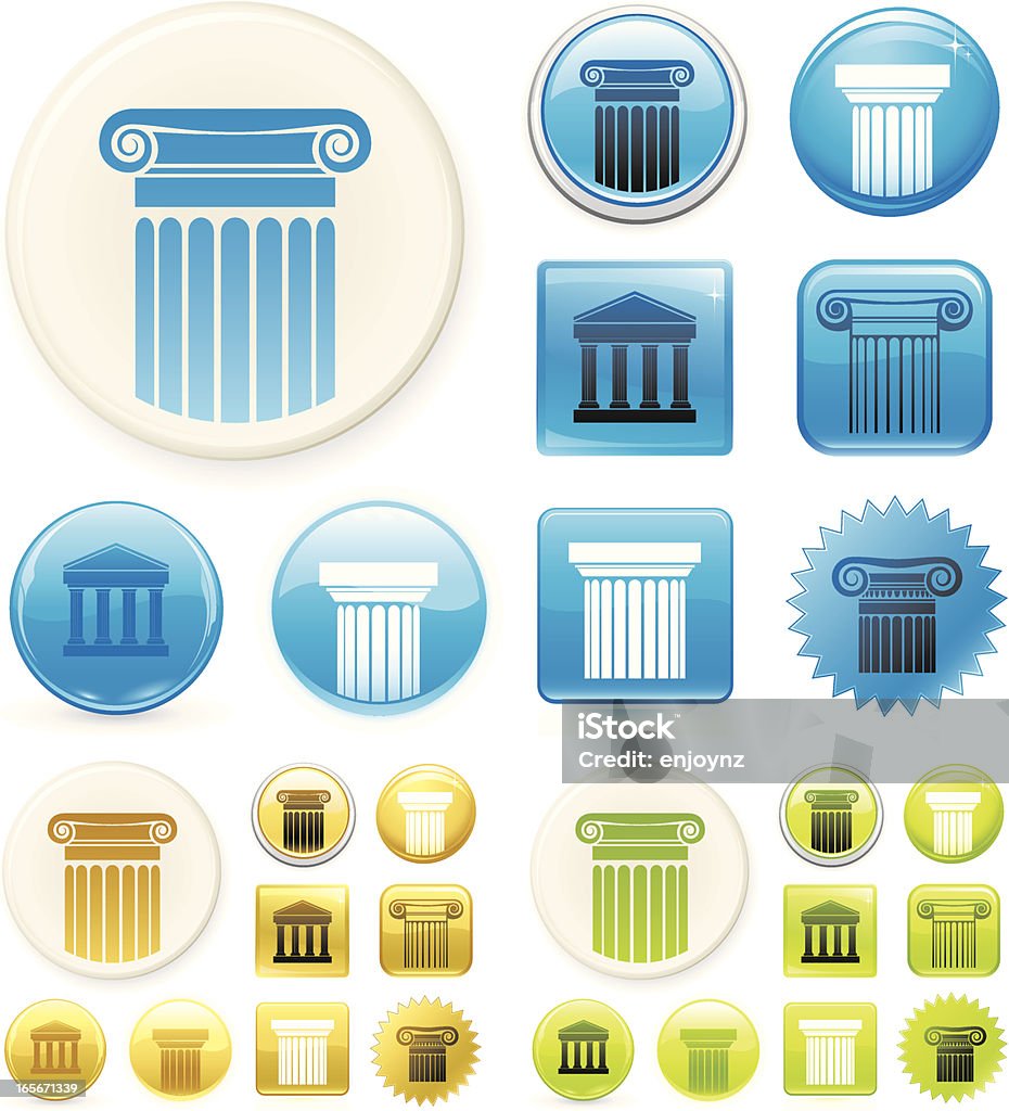 Icônes de colonne - clipart vectoriel de Classicisme romain libre de droits