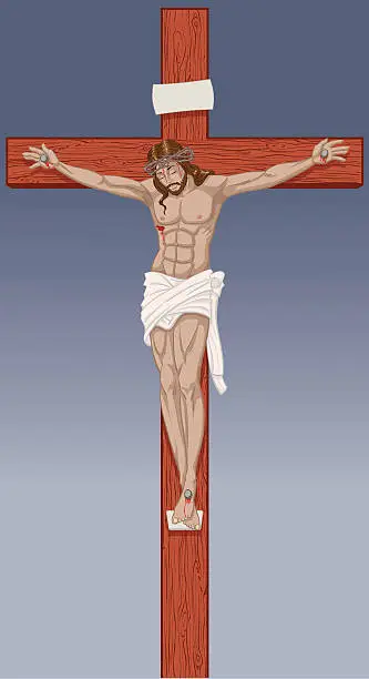 Vector illustration of crucifix